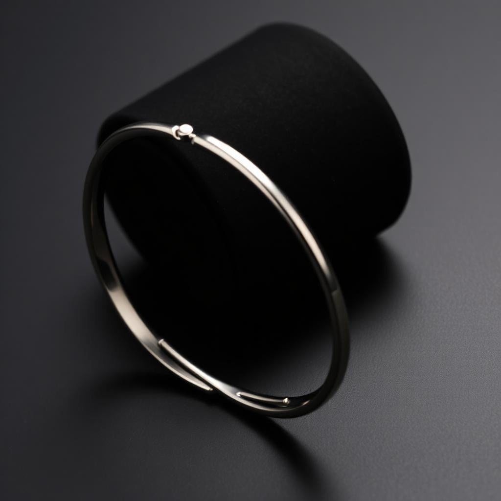 Thin Hinge Silver Bangle